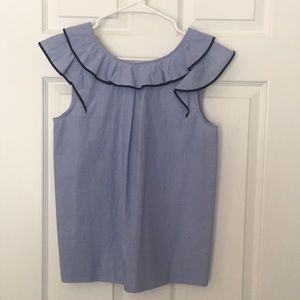 J.Crew ruffle top blouse in cotton size 2